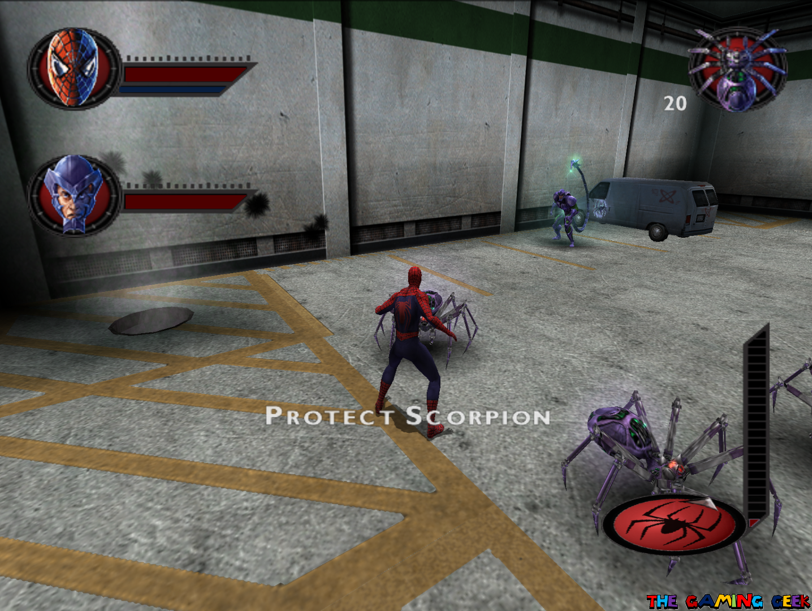 spider-man ps2 - protect scorpion