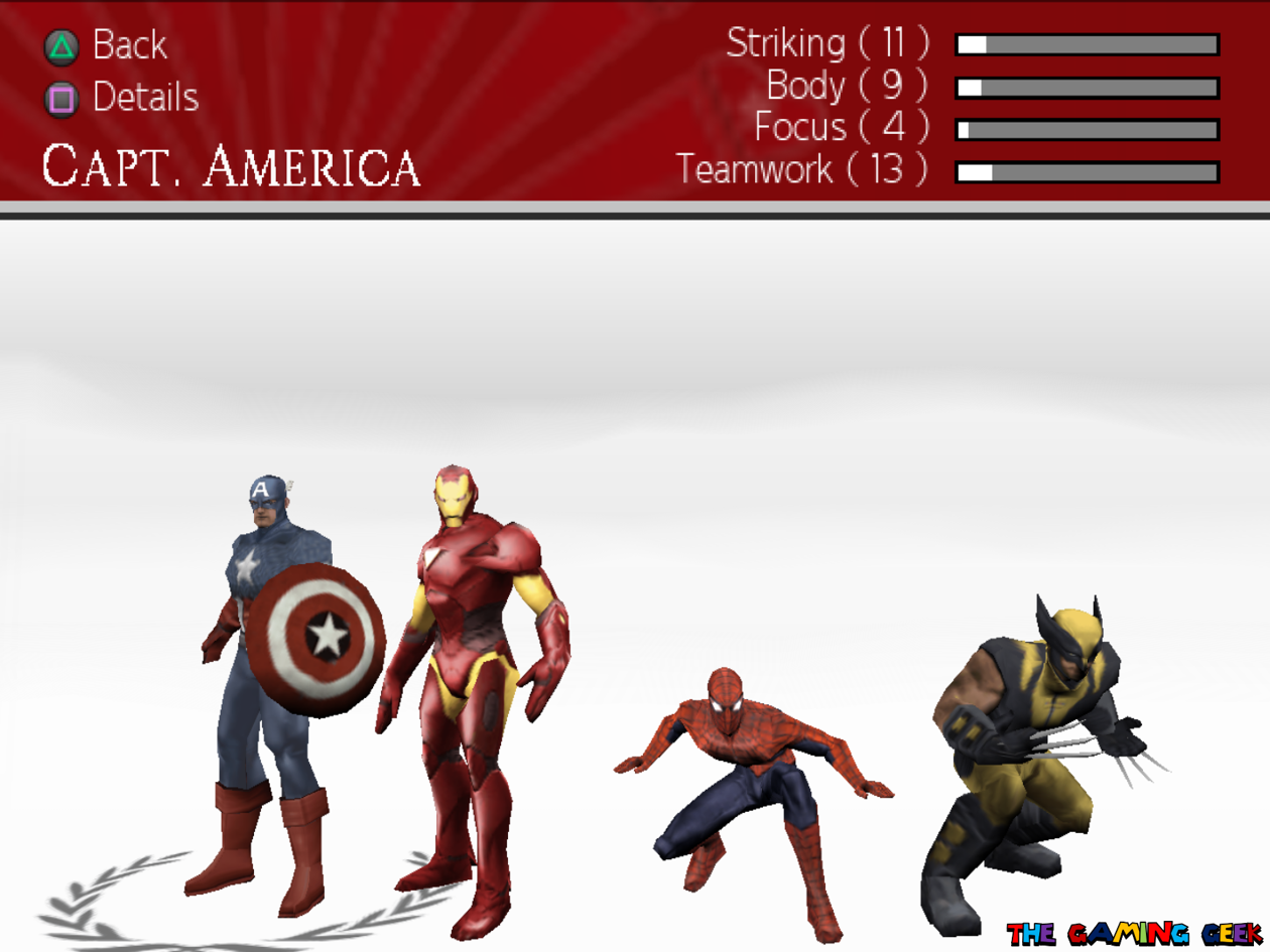 ultimate alliance 2 - starting lineup